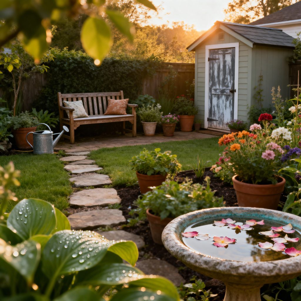حدائق منزلية صغيرة خارجية